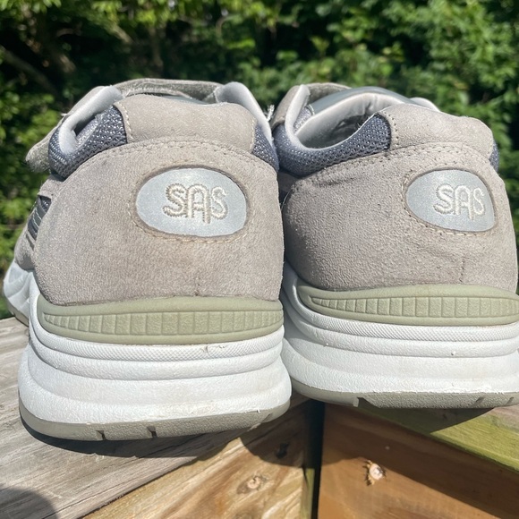 SAS Journey Mesh Hook & Loop Gray White Sneaker Men’s Size 10 - Made in the USA - Picture 5 of 5